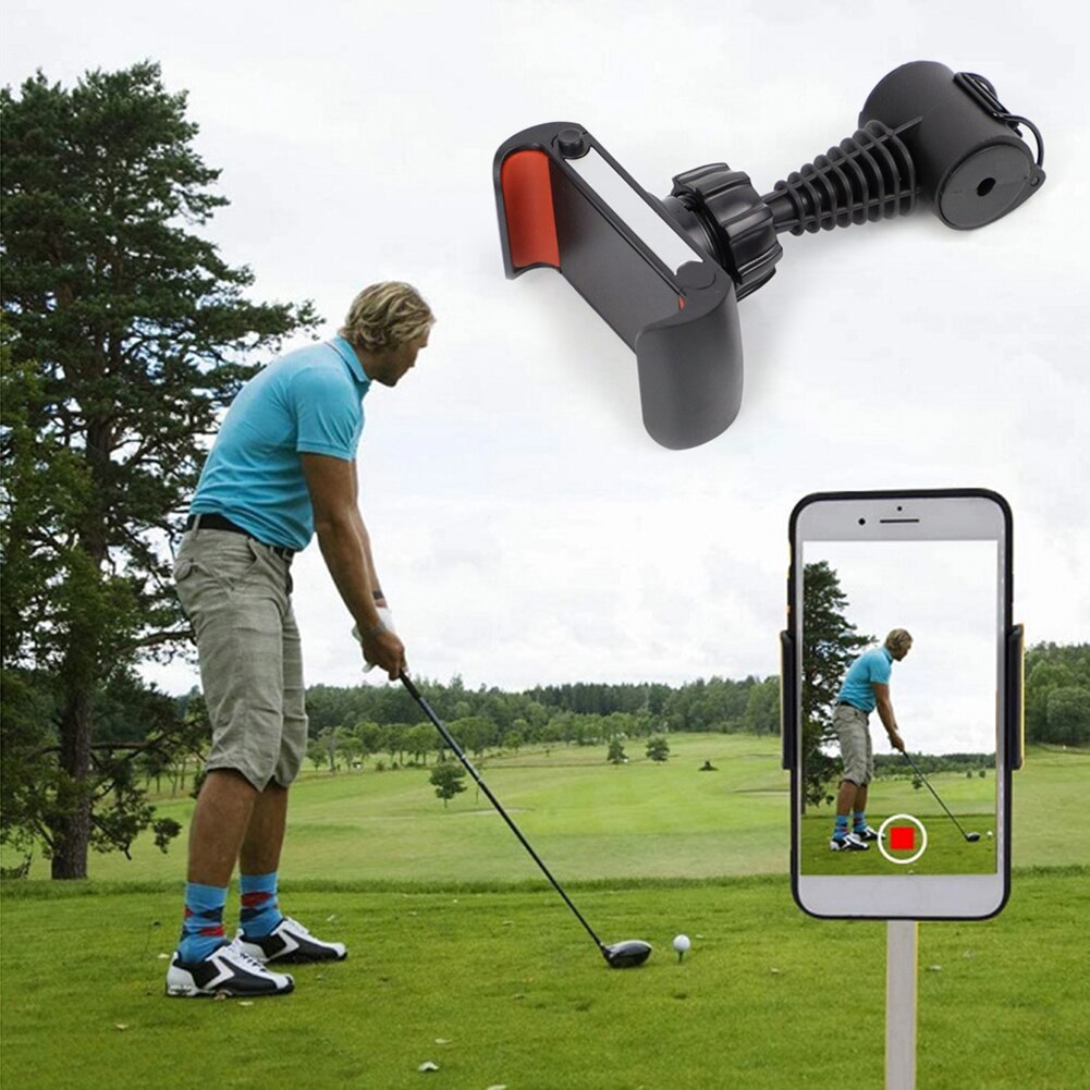 360 Rotating Golf Swing Training Recording Aids Cellphone Clip Mount Holder