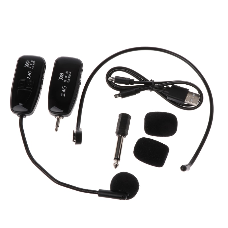2.4g trådlösa mikrofoner headset megafon radiomikrofon för talhögtalare