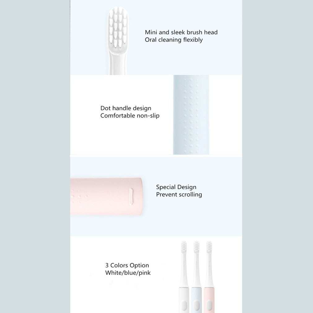 T100 Sonic Electric Toothbrush Lightweight 46G Portable Sonic Rechargeable Toothbrush Best