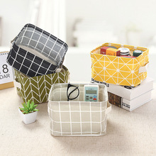 Desktop Opbergdoos Leuke Afdrukken Waterdichte Organizer Katoen Linnen Sundriesopslag Mand Kabinet Organizer Opbergtas
