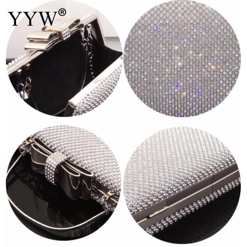 Frauen Abend Kupplung Handtasche Hochzeit Handtasche Frauen Kupplung Diamanten Partei Taschen Damen Silber Taschen Bankett funkeln Kupplungen