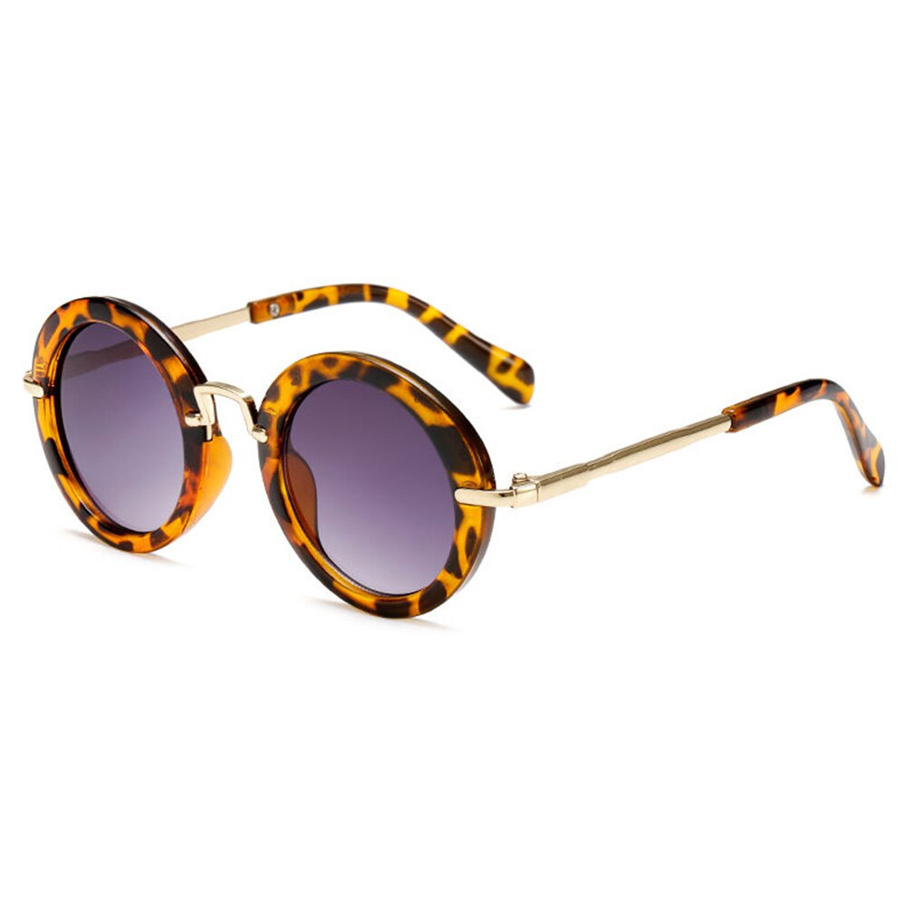 Kinderen Zonnebril Jongens Meisjes Bril Baby Zonnebril Uv-bescherming Kinderen Ronde Frame Zonnebril: Leopard