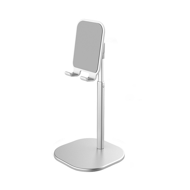Tablet Stand Adjustable Foldable Tablet Holder For iPad Samsung Xiaomi Huawei Tablet Holder Aluminium Alloy Desktop Stand: Silver