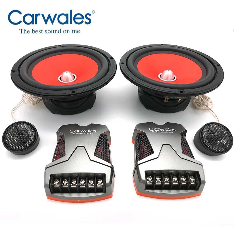 6.5inch Car Audio Speaker Component 4ohm 200W with Tweeter Cross Over 2 Way HIFI Car Speaker Set Compound Speaker