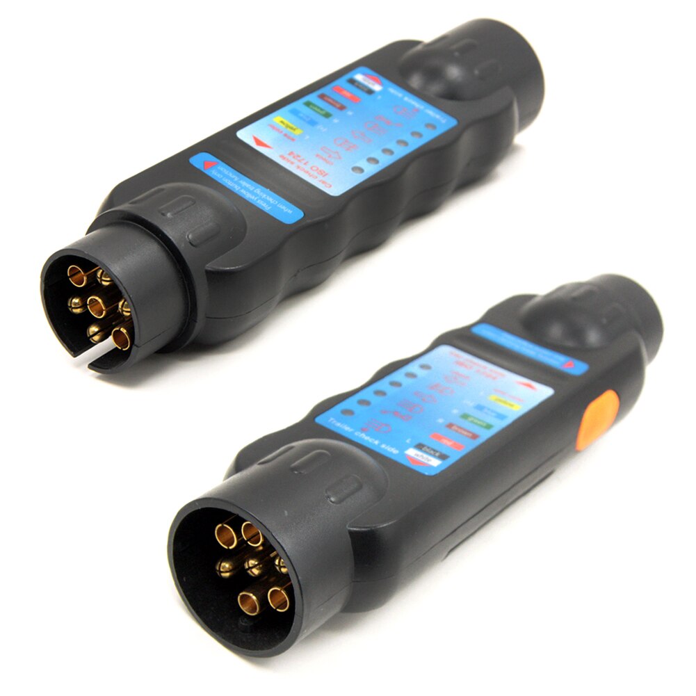 Encell Europa Trailer Tester voor 7 Pin Plug en Socket Connector 12 V 7 Pin Trailer Plug Socket Tester Kampeerauto Trailer Socket