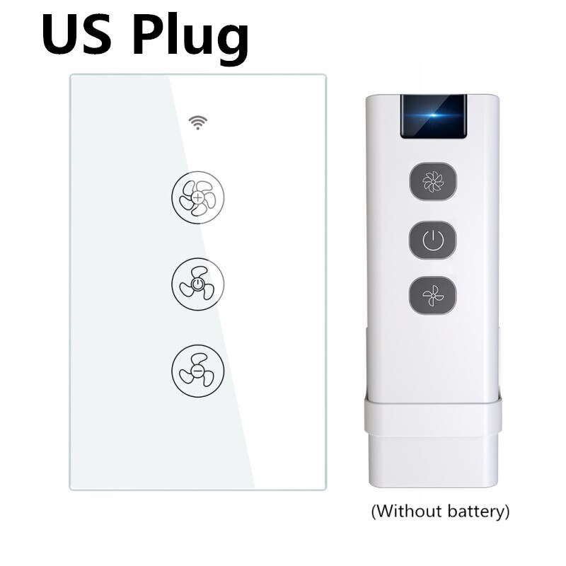WiFi + RF433 Smart Ceiling Fan Switch Tuya/Smart Life App control 2/3 Way Wireless Remote Control Work with Alexa Google Home: 05