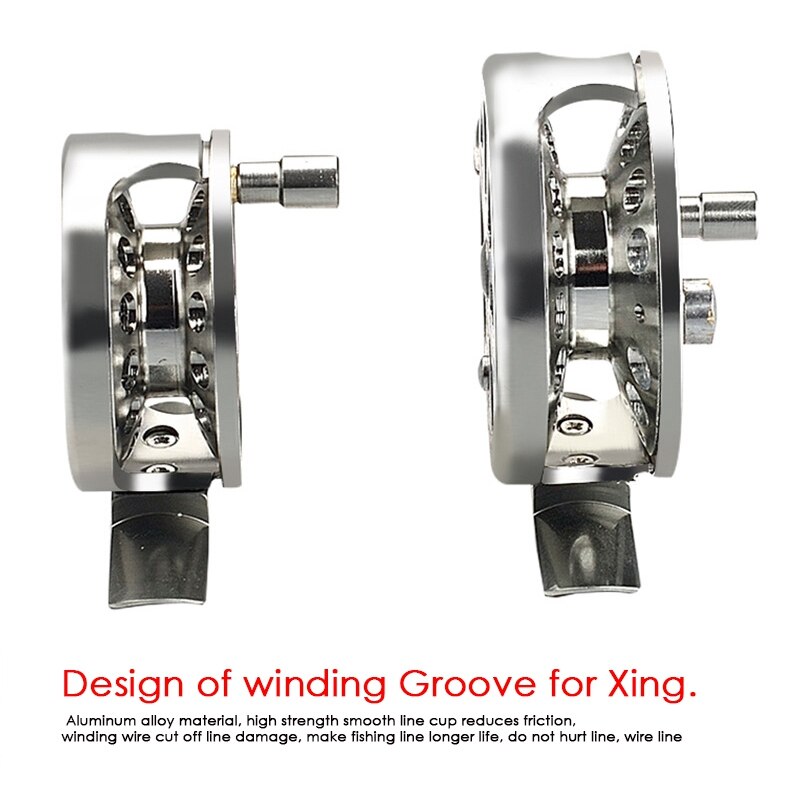 6cm Winter Fly Fishing Reel All Metal Left/Right Hand Ice Fishing Wheel Carp Fishing Accessories