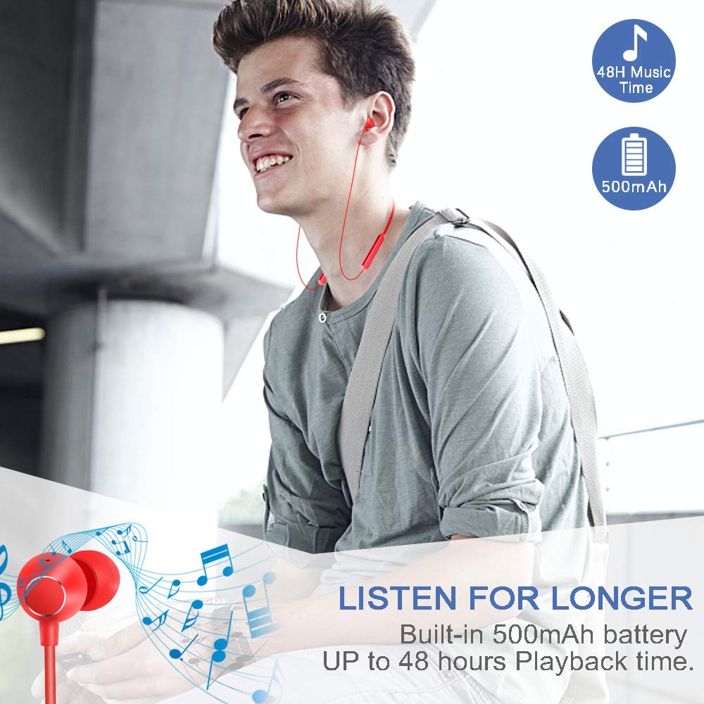 LYMOC Q5 Bluetooth Earphones Sport Wireless Headphone 48Hrs Talktime Neckband Stereo Headsets Running for iPhone Xiaomi Huawei