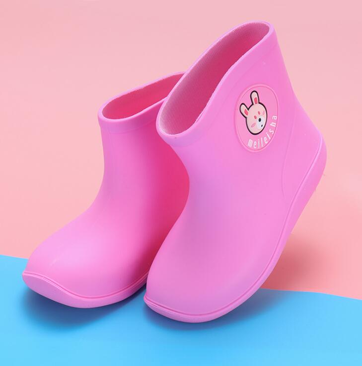 Neue freundlicher Gummi Stiefel Tiere Karikatur freundlicher Regen Stiefel Anti Unterhose Baby Jungen Mädchen Wasser Schuhe Wasserdichte Kleinkind Regen