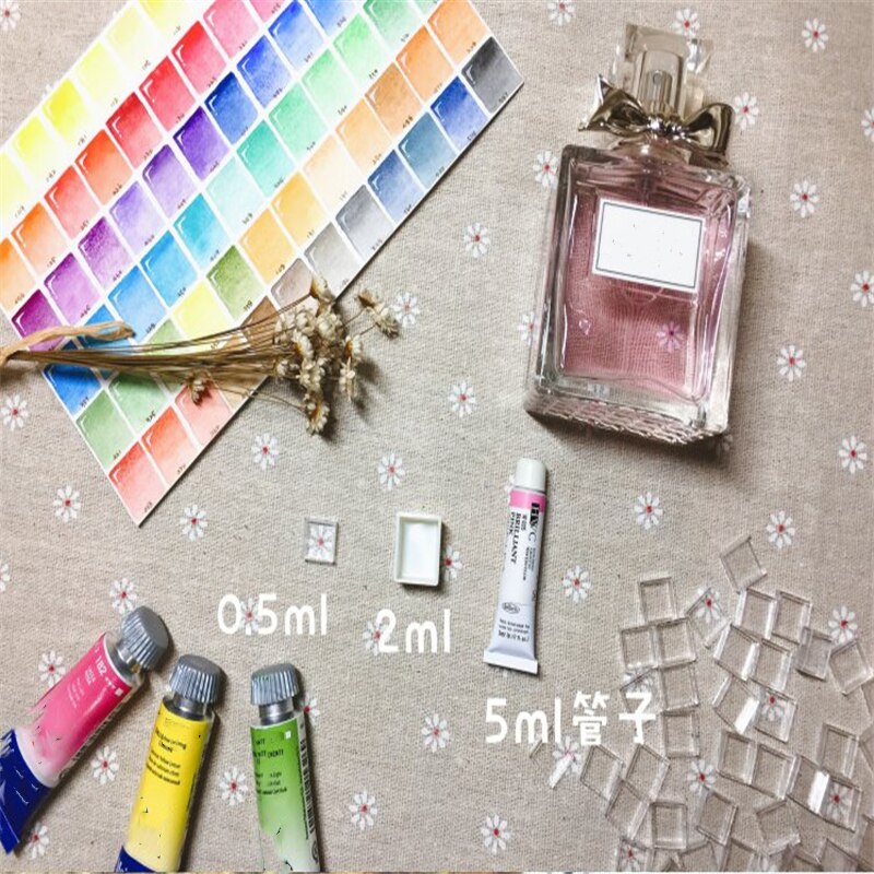 1/12/36pcs Empty Full/Half Pan White Half Pans Paint Plastic Watercolor Paint Grid Half Pans Artists Palette Art Supplie