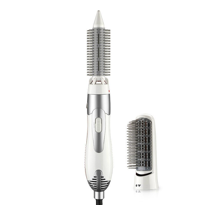 O transporte da gota 3 em 1 pente de ar quente secador de cabelo escova multi-funcional íon negativo modelador de cabelo alisador escova quente cabelo styler: white / UK