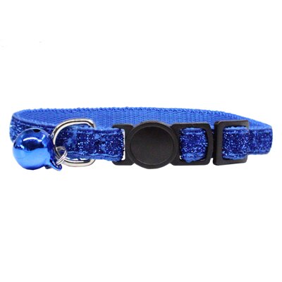 Veiligheid kat breakaway kraag baby hond kat kleur ID kraag katten puppy honden quick Release kraag ketting met bell: Blauw