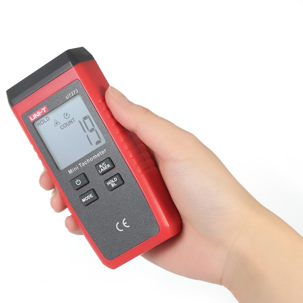 Uni-t  ut373 håndholdt lcd digitalt omdrejningstæller hastighedsmåler hastighedsmåleinstrument hastighedsmåler hastighedsmåler 0 ~ 99999 tæller