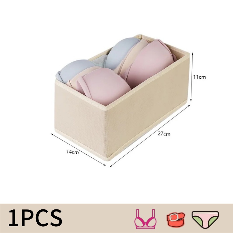 Organizador de ropa interior, caja de almacenamiento para sujetador, bragas, calcetines, cajas de almacenamiento, armario para dormitorio, organizador de ropa, separador de cajón plegable: Gris oscuro