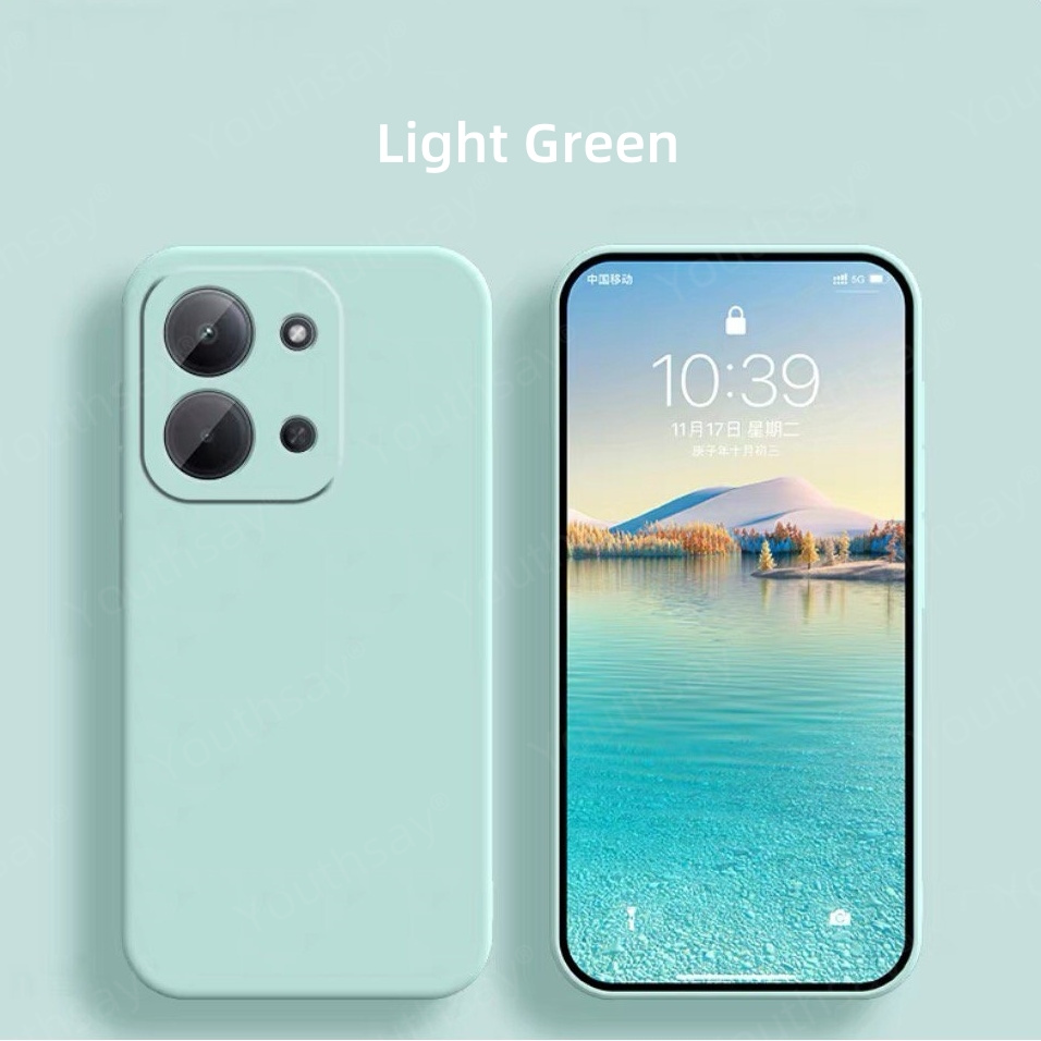 Para Redmi 15C funda para Xiaomi Redmi 15C Fundas Coque Shell Original silicona líquida suave TPU teléfono parachoques Redmi 15C: green /  Opción1
