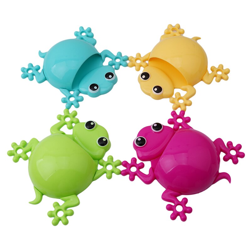 1 Unidad de Soporte de cepillo de dientes de silicona Animal rana para niños, conjunto familiar, colgador de pared para baño, herramienta de almacenamiento de succión
