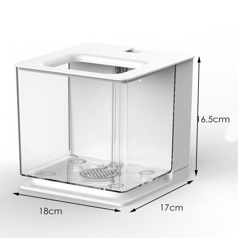 Betta Fish Tank Aquarium Fish Tank Easy to Change the Water Acrylic Plastic Self-Cleaning Small Fish Tank