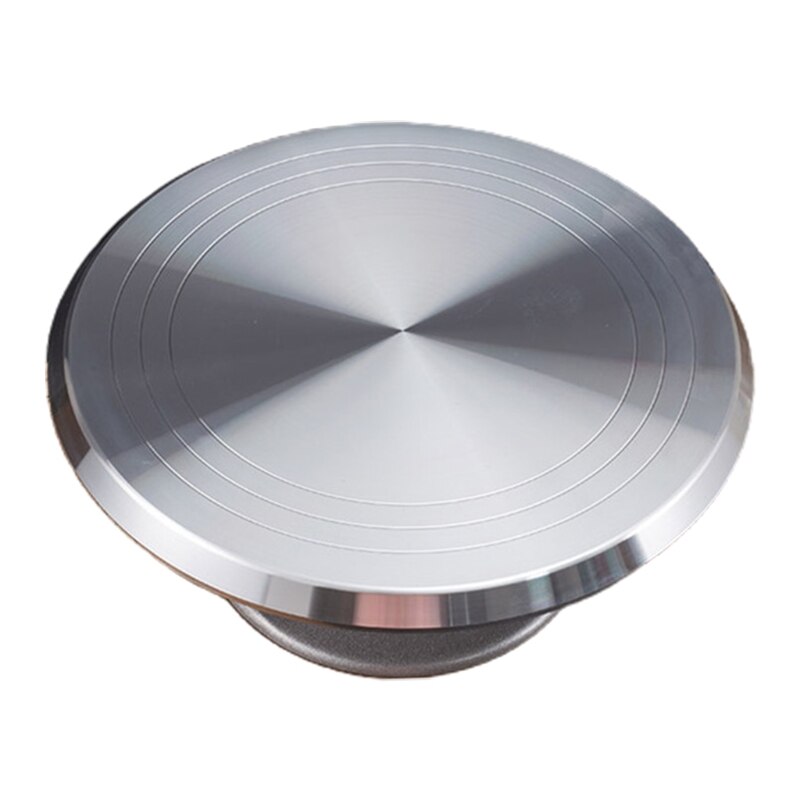 10" Cake Decorating Turntable Round 360° Rotating Stainless Steel Cake Stand