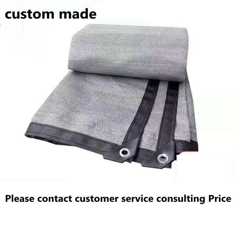 Red de sombra para jardín, invernadero, planta suculenta, piscina al aire libre, HDPE, Anti-UV, gris plateado,