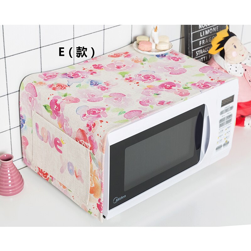 Nordic stijl Regenboog mooie Magnetron dust covers De oven shield Doek kunst Landelijke stijl met Winkel inhoud zak: E