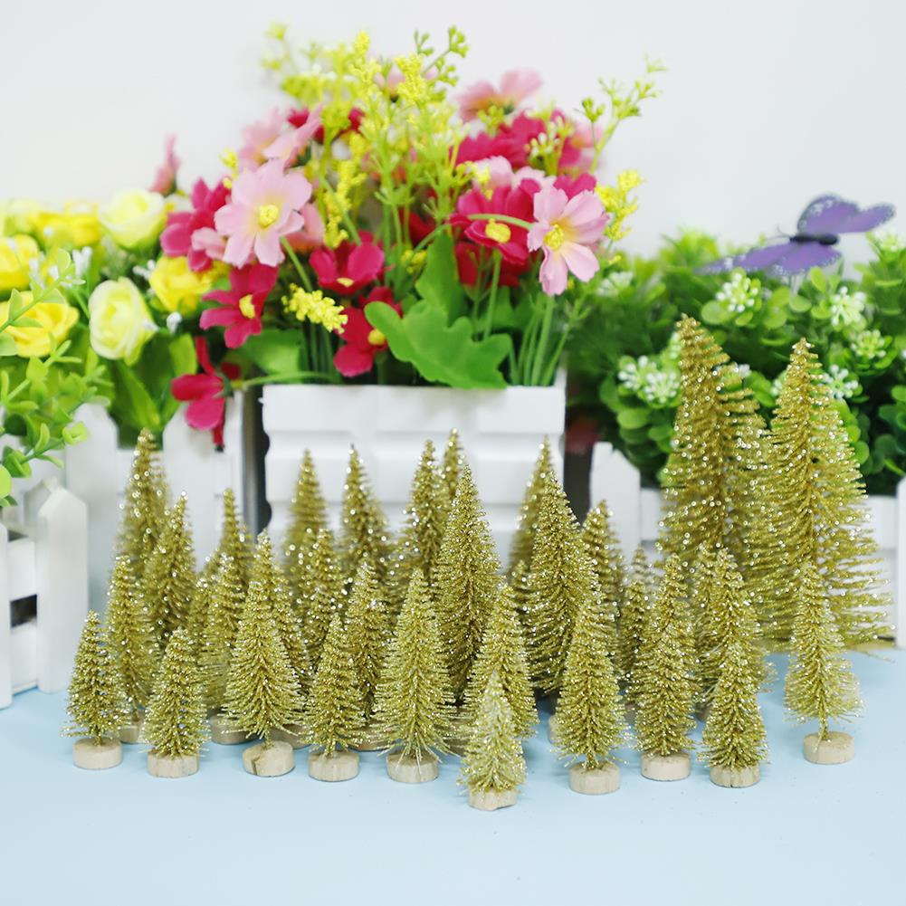 Mini arbre de noël coloré de 57 pièces | Faux pins, accessoire Photo de noël diy, décoration de Table pour fête de noël, décor de maison pour nouvel an