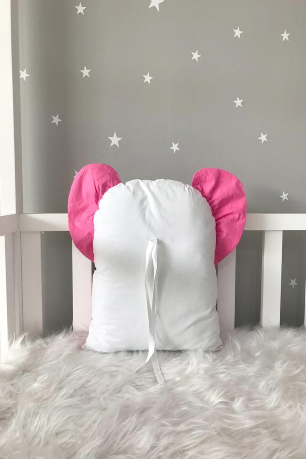 Jaju Baby Kidimoon Roze Olifant Wieg Bescherming Decor Kussen