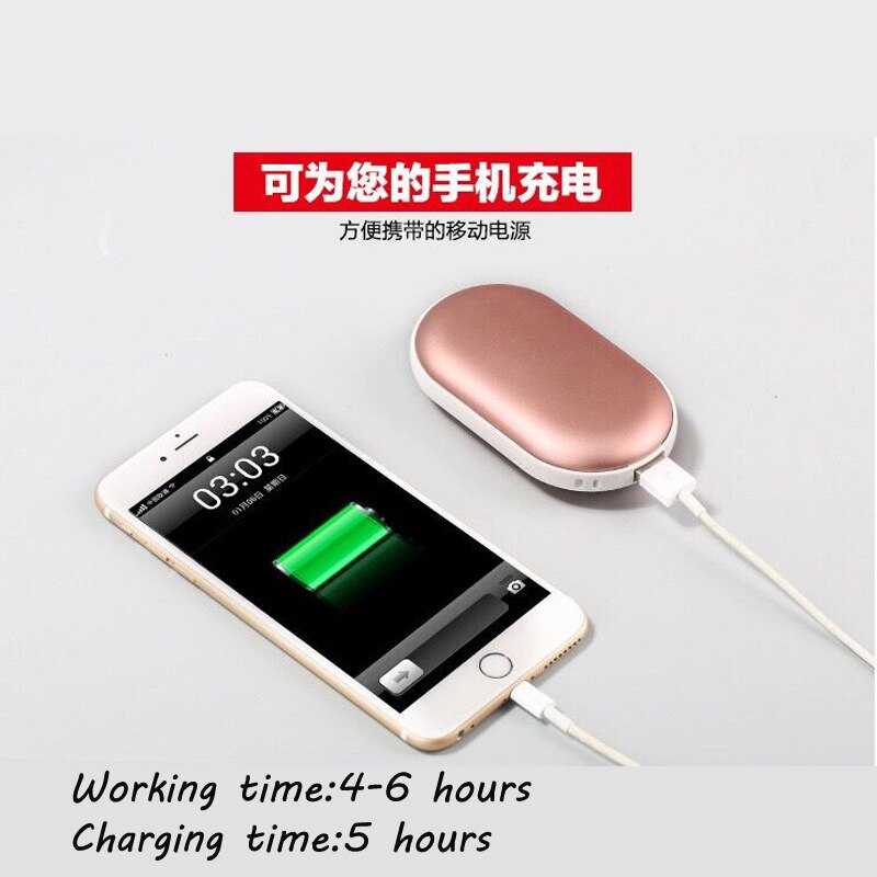 2 In 1 mini hand warmer 4000mah power Bank USB handy warmers Powerbank Portable Poverbank External Battery Charger for Phone