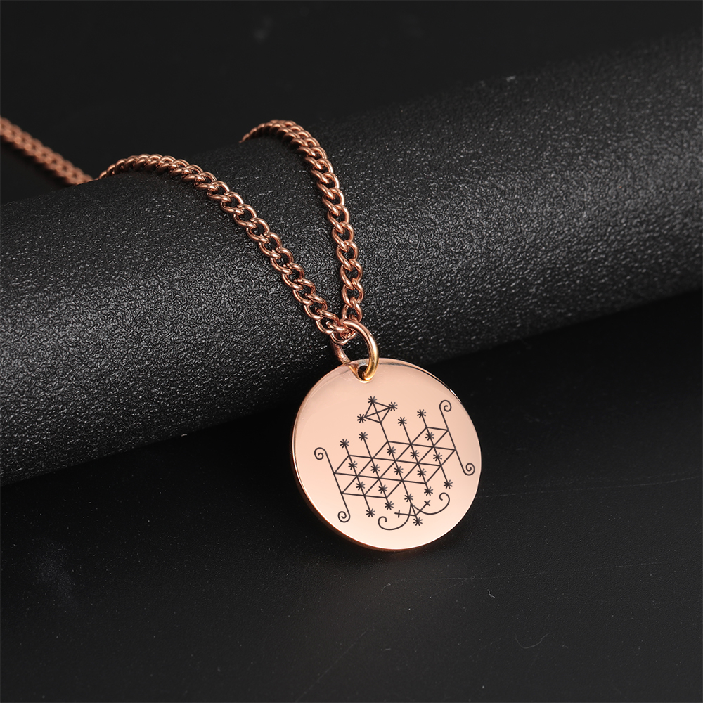 Dawapara Veve Van Ogoun ( Ogun ) Voodoo Amulet Hanger Ketting Rvs Sieraden Talisman Kettingen