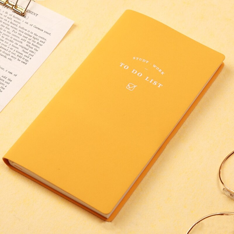 PU Leather to Do List Notebook Schedule Book Diary Weekly Planner Notepad School Office Supplies Kawaii Stationery