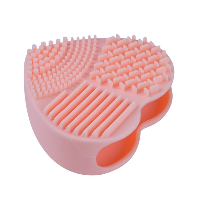 De silicona de base de maquillaje cepillo limpiador y Drye caja de maquillaje cepillo almohadilla limpiadora brocha para limpieza de maquillaje Gel alfombrilla de limpieza de herramientas de mano: M