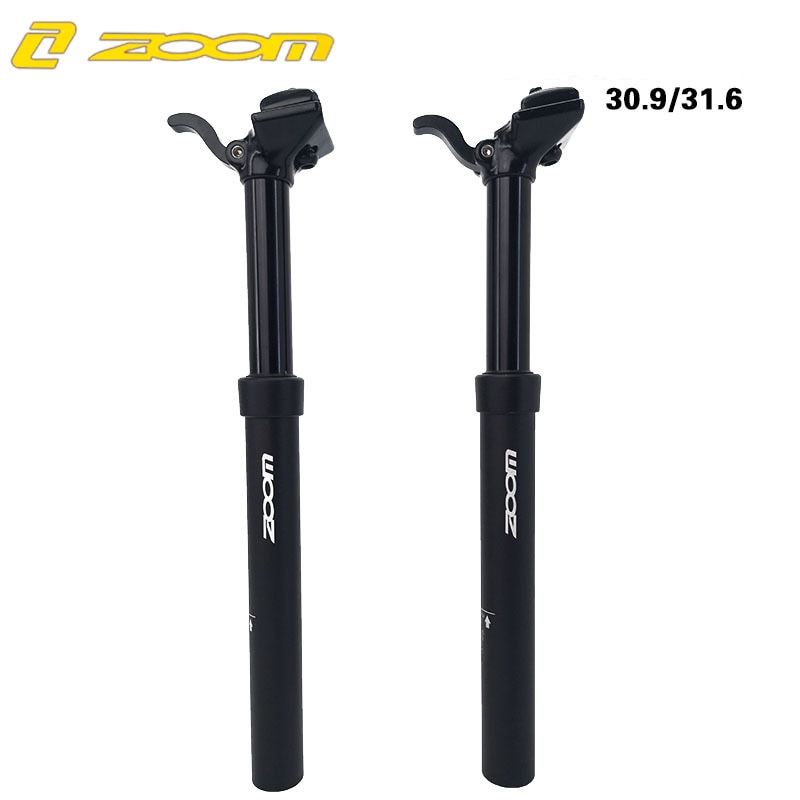 Zoom Manual Dropper SeatPost Height Adjustable Hydraulic 30.9mm 31.6mm Hand Control Seat Post Bike MTB 100mm Travel