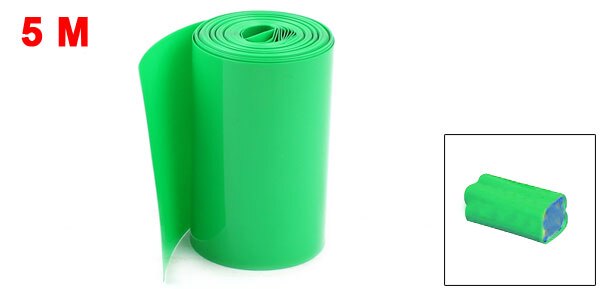 Uxcell 5 Meter 64mm Breedte Pvc Warmte Krimpfolie Buis Geel Voor Aa Batterij. | zwart | blauw | clear | groen | grren | geel