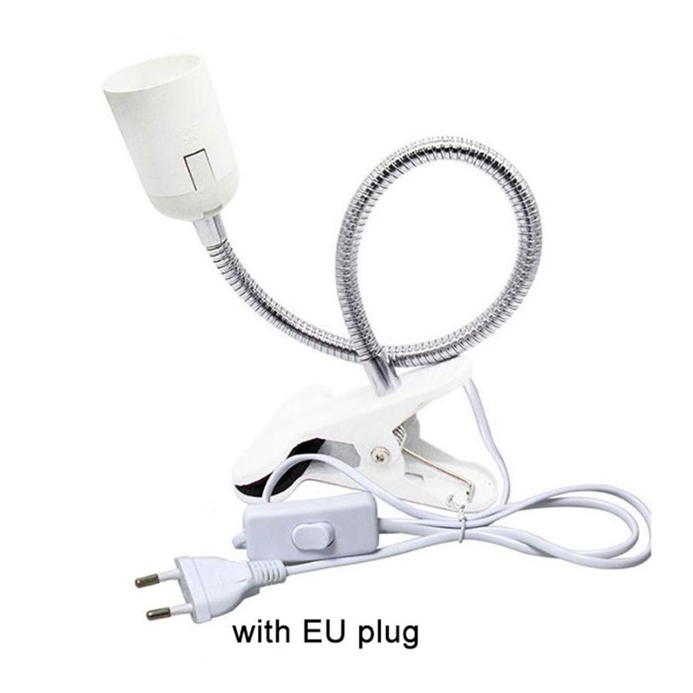 Zwart wit Plug-in Clip-on Light, Schroeflamp Clip-on Bureaulamp voor Bureau, Bedhoofdeinde met aan/uit-schakelaar, Klemlamp voor lezen