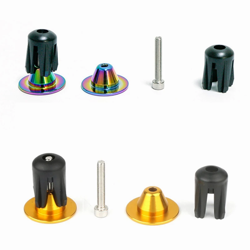 1 par de tapones de extremo de manillar de bicicleta de montaña y carretera, tapa de extremo de barra de mango de aleación de aluminio, cubierta de agarre de bicicleta BMX MTB, accesorios para bicicleta