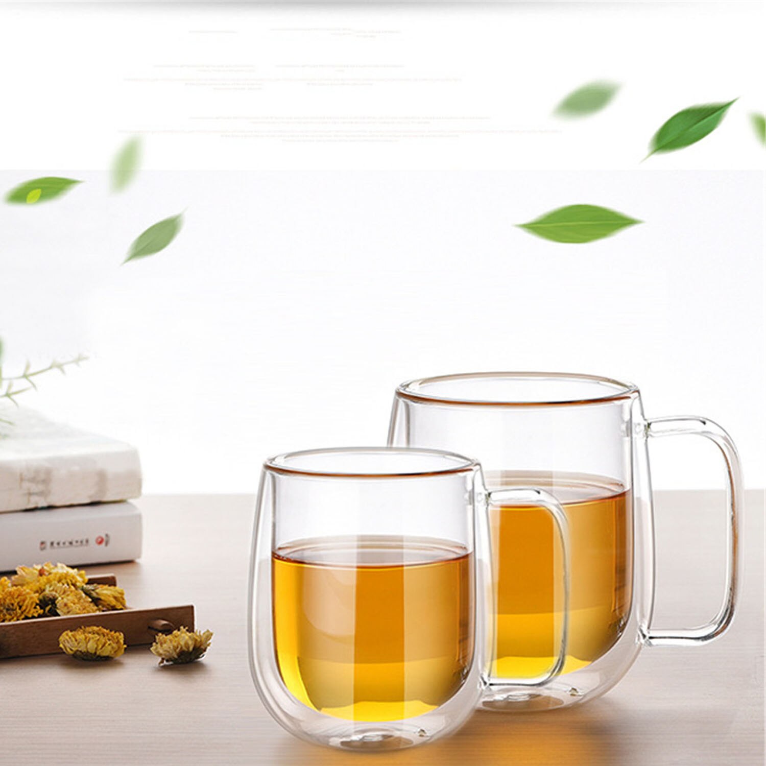 2 st dubbelvägg värmebeständigt par älskare kaffemuggar kort glas isolerade mjölk te koppar dricks glas muggar för hem familjen