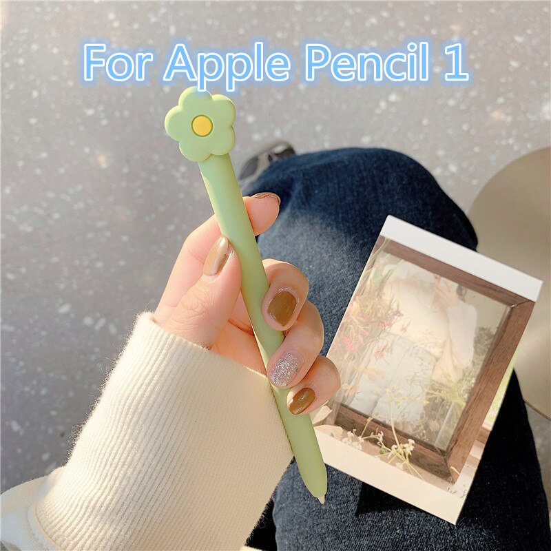 Cute Cat Claw For Apple Pencil 2/1 Case For iPad Tablet Touch Pen Stylus Cartoon Protective Sleeve Cover Flower Pencil Cases: WS514-1-5