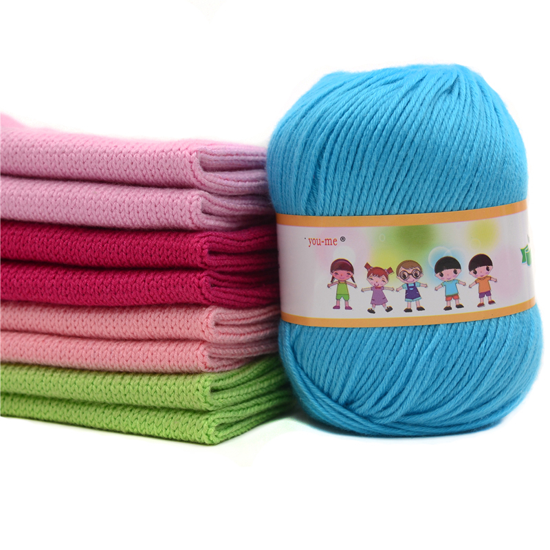 2pcsX50g Gebreid Garen voor Gehaakte Pop Baby Garen T-shirt Katoen Gemengd Garen Ilos Para Tejer Gebreide Estambre Para Tejer