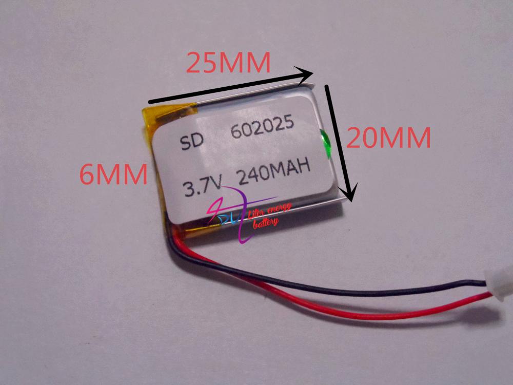 XHR-2P 2.54 best battery brand 602025 062025 572025 NLE 240mah 3.7V lithium polymer battery MP4 MP5