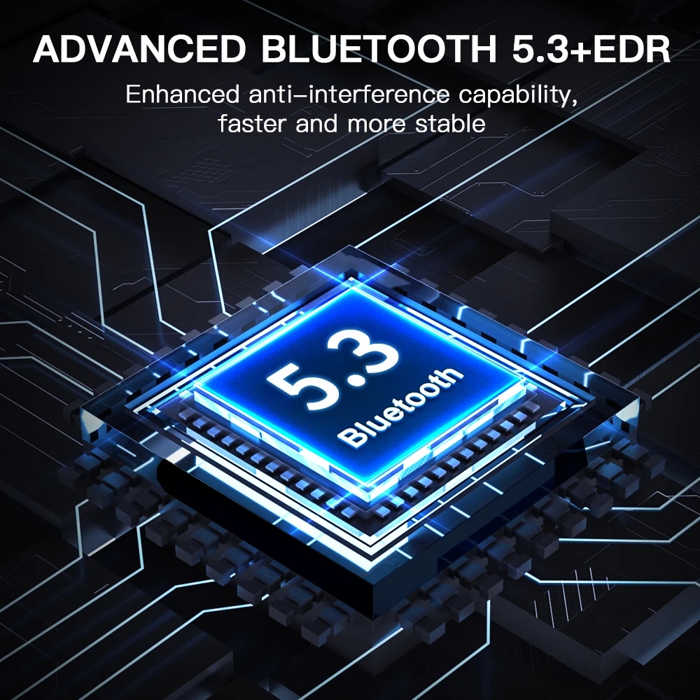 100M Bluetooth 5.3 Adapter Free Driver USB Bluetooth Dongle Adaptador for PC Windows 11/10 Mouse Keyboard Audio Receiver
