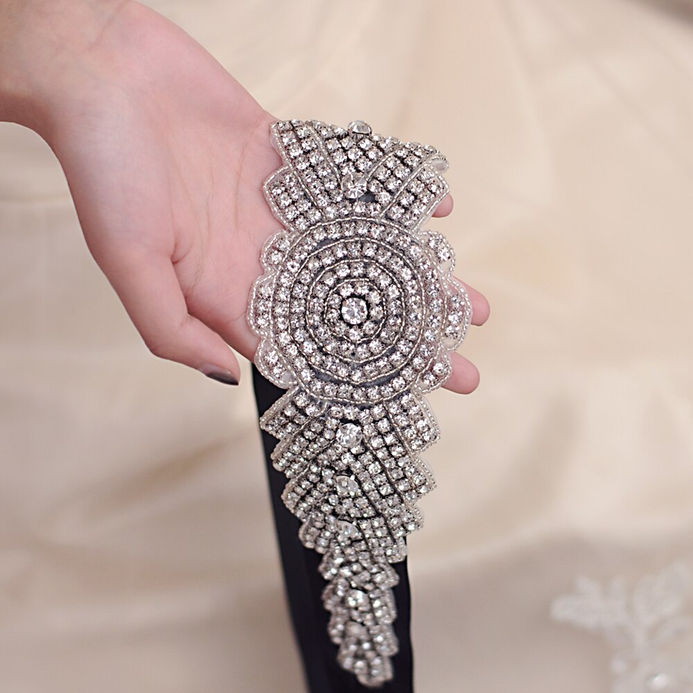 ZMS23 Wedding Dress Ivory Bride's Accessories Belt Bridemaid Brides Dresses Glitter Bridal Diamond Sash Women's Belts