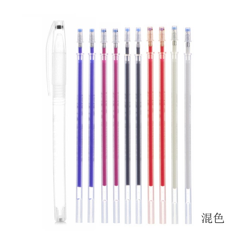 1Set = 10 Uds marcadores para tela lápiz calor de alta temperatura desapareciendo marcador plumas desaparecer de las líneas de dibujo Accesorios