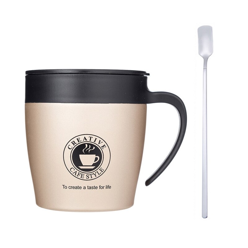 UNITOR 330ml Travel Mug Eco Friendly Stainless Steel Tumbler Coffee Cup Tea Mug Vacuum Insulated Office Cup Travel Coffee Mug: Gold1