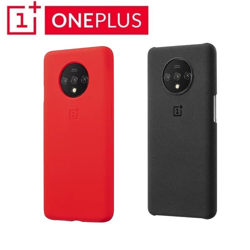 Funda Original Oneplus 7T 100% de Oneplus funda protectora oficial de Nylon funda de piedra arenisca OnePlus 7T funda de parachoques Karbon