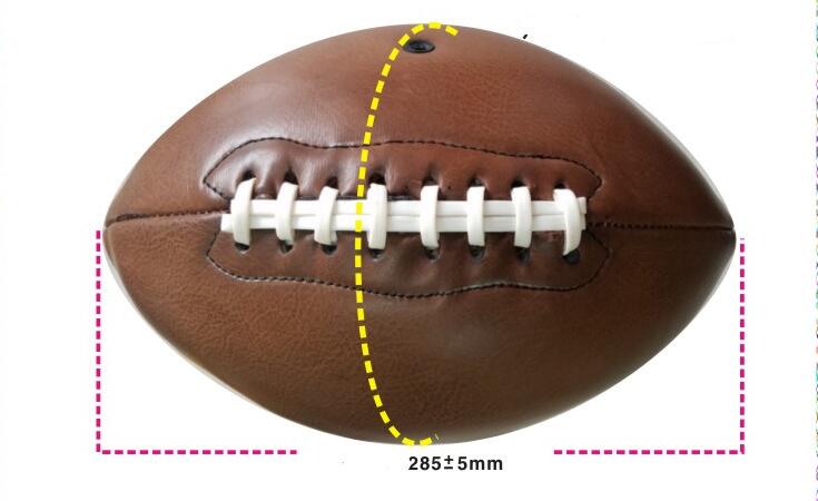 Pelota de Rugby para deportes al aire libre, balón de fútbol americano Vintage de PU, talla 9, para entrenamiento y decoración de adolescentes universitarios,