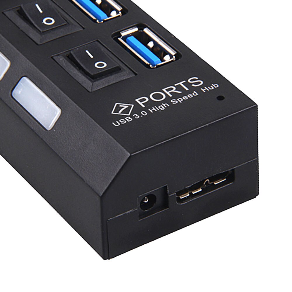 Mini 4 Poorts Usb 3.0 Hub 5Gbps High Speed Hub Usb Draagbare Usb Hub Met Aan/Uit Schakelaar usb Splitter Adapter Kabel Voor Pc Laptop
