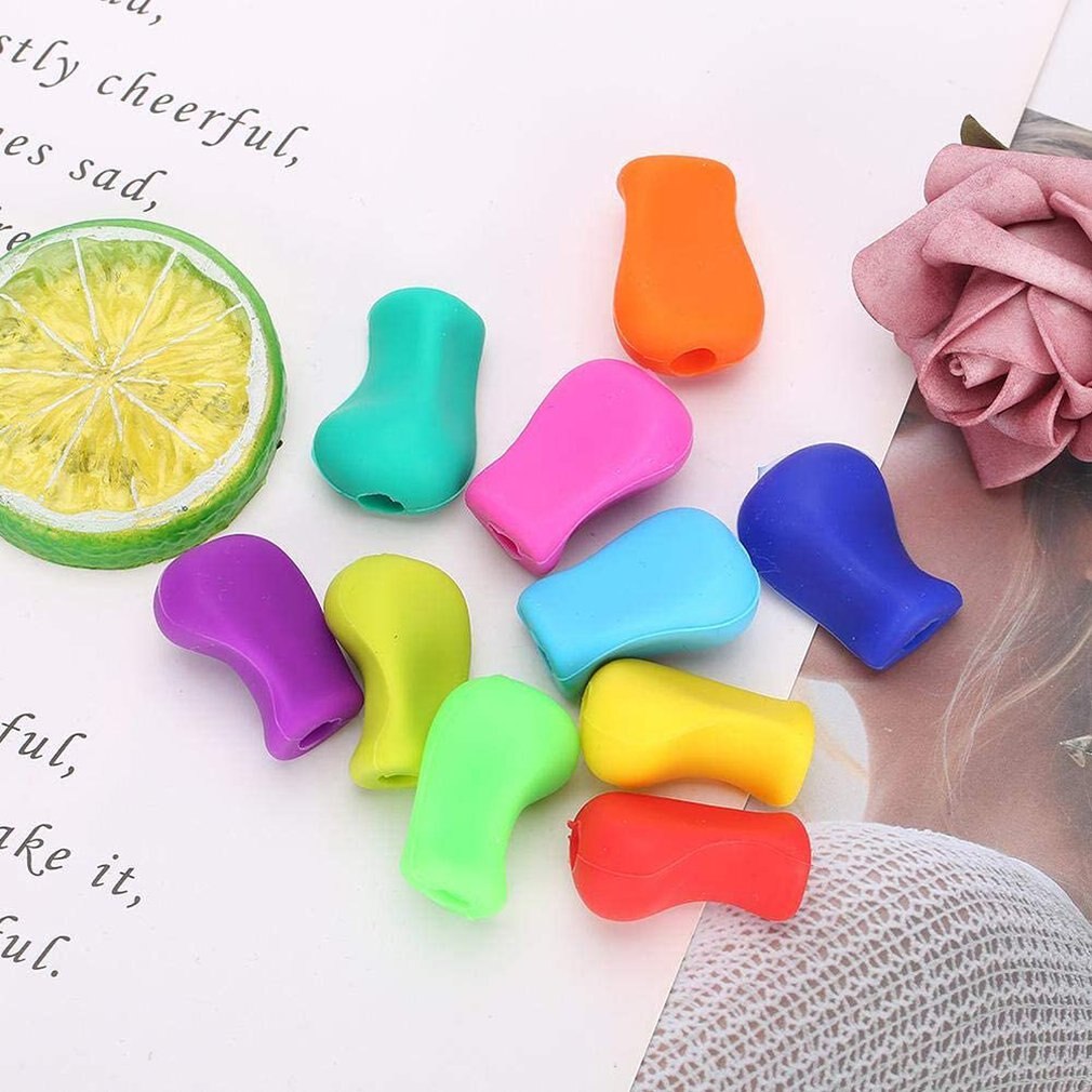 Pen Grip Children's Silicone Pen Grip Corrector Student Pencil Set and Non-toxic
