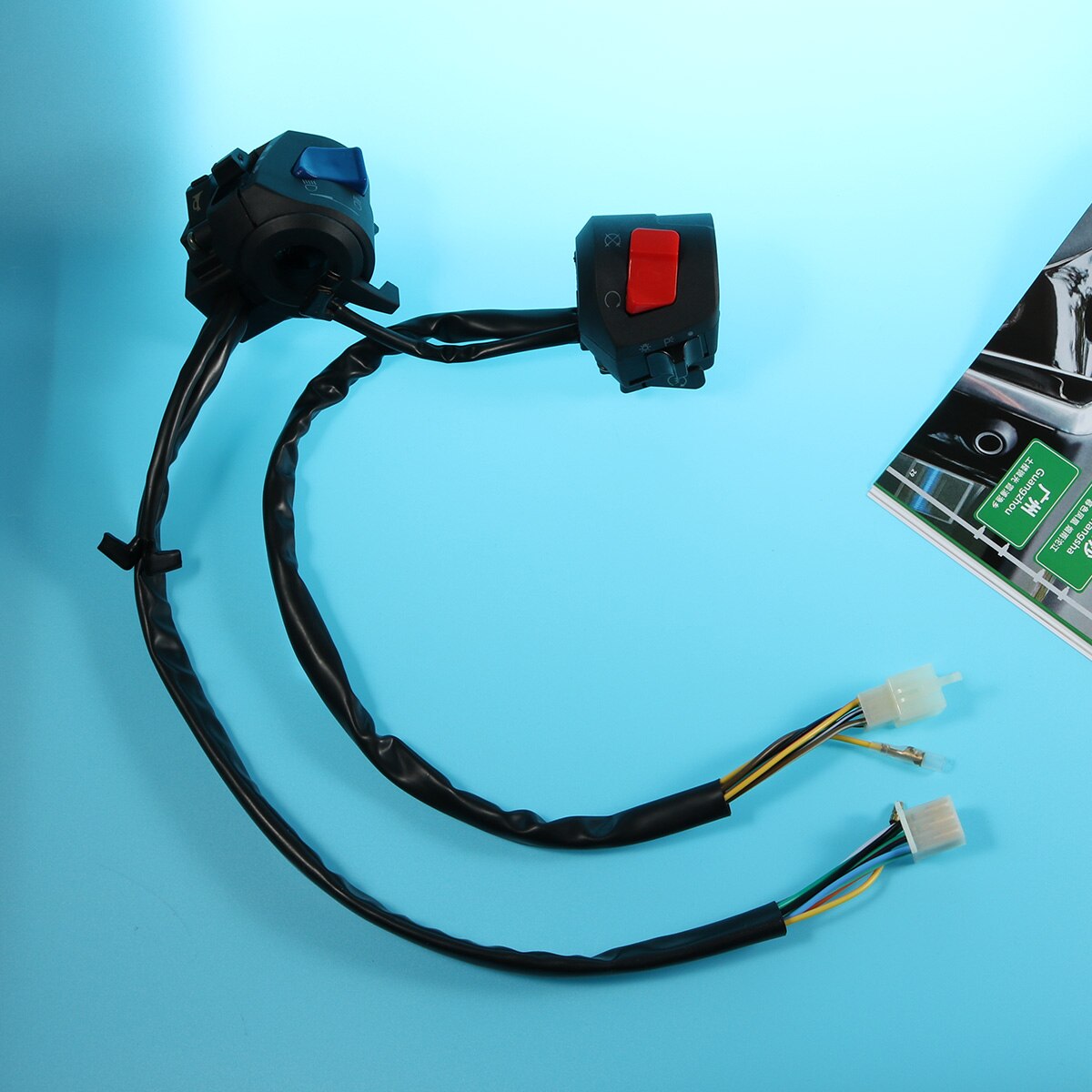 FXD125 Motorcycle Handlebar Control Switch Assembly Handle And Steering Switch Push Button Switch with Damper