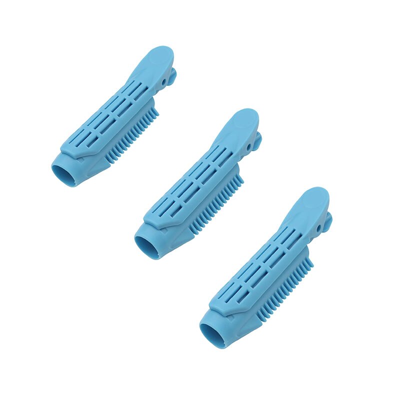 1/2/3Pcs Candy Kleur Haar Clip Wortel Pluizige Plastic Hair Curler Draagbare Bang Kapsel Golvend Haar pin Roller Haaraccessoires: Sky Blue 3PCS