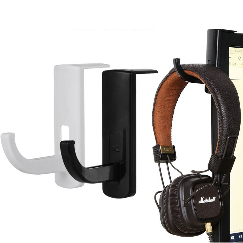 1pc selbst klebender Kopfhörer haken Headset KleiderbüGel Halfter Haken Band Aufkleber für Schreibtisch PC Anzeige Monitor Kunststoffst änder Zubehör