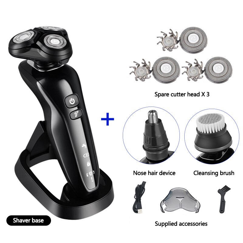 Factory Direct Sales 4D Electric Shaver Multifunctional Shaver Car USB Shaver Washing Rechargeable men's trimmer Shaver Epilator: 03